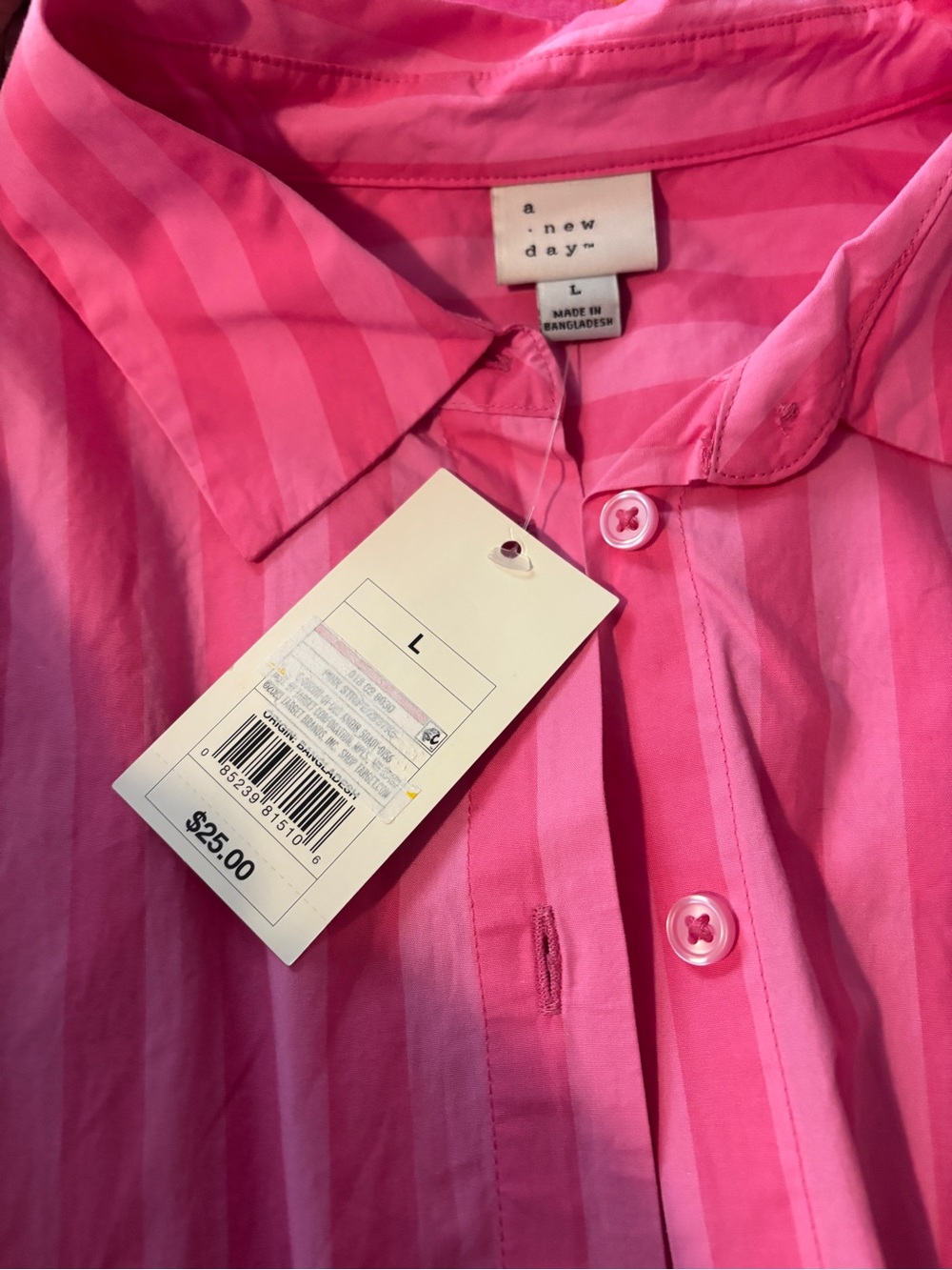Pink button down NWT - Picture 2 of 2